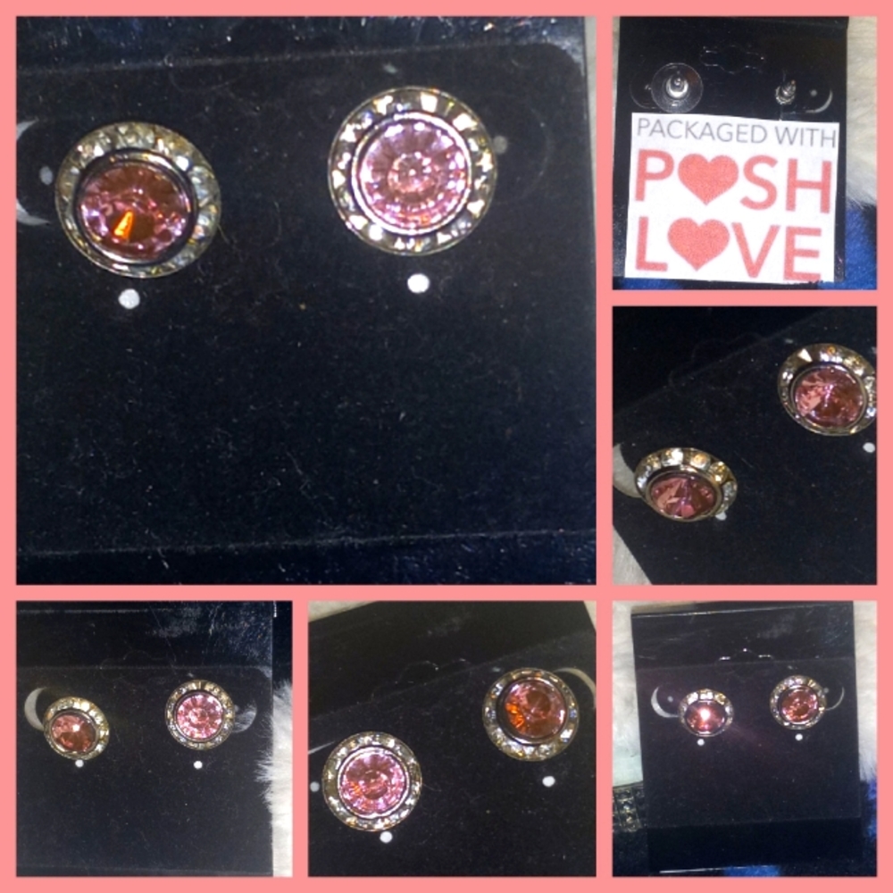 Brilliant Pink Swarovski Elements Earrings